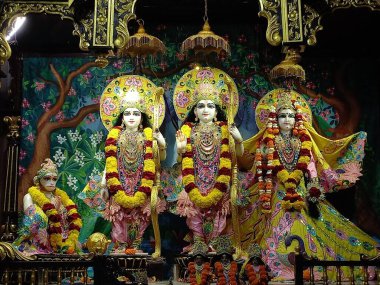 Beautiful sculptures of radha govindji, and Sita ram laxman hanumanji 