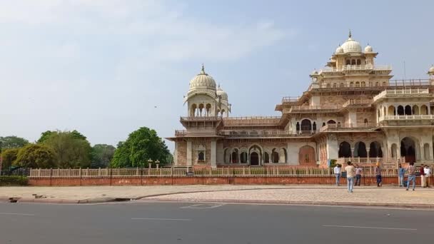 Albert Hall Museum Befindet Sich Jaipur Rajasthan Indien — Stockvideo