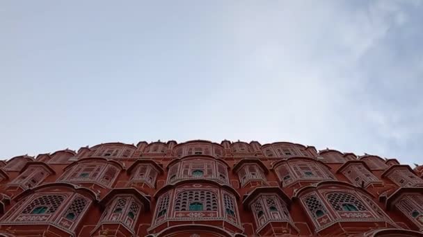 Hawa Mahal Gelegen Jaipu Rajasthan India — Stockvideo