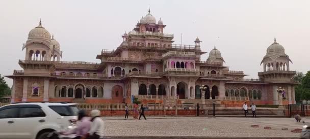阿尔伯特大厅博物馆座落在印度拉贾斯坦邦的斋浦尔 — 图库视频影像