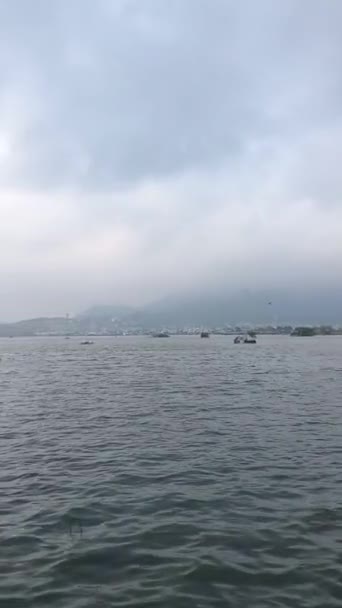 Озеро Анасагар Находится Аджмере Раджастхан Индия — стоковое видео