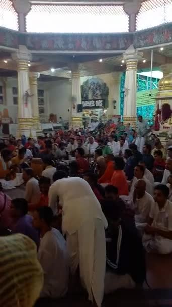 Templo Iskcon Está Situado Ahmedabad Gujarat India — Vídeos de Stock