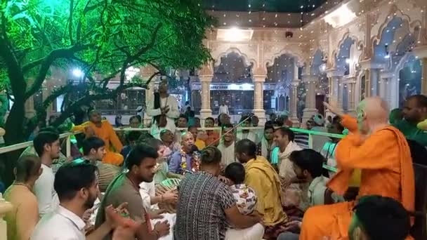 Templo Iskcon Vrindavan Uttar Pradesh — Vídeos de Stock