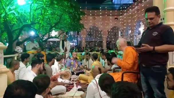 Temple Iskcon Est Situé Varindavan Mathura Uttar Pradesh — Video
