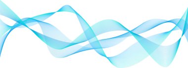 Dalga Çizgileri Soyut Mavi