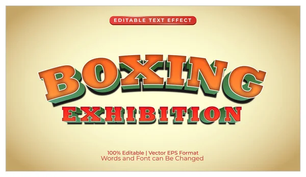 Boxing Text Effect Vector Vintage Style — Image vectorielle