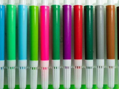 Colored felt-tip pen. Set of colored markers