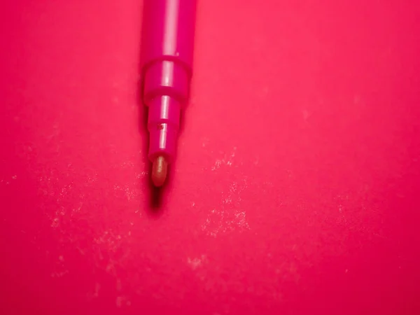 Red Felt Tip Pen Red Background Colored Felt Tip Pen — Φωτογραφία Αρχείου