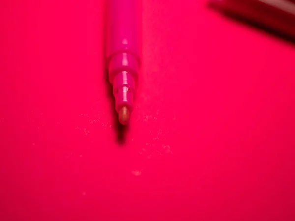 Red Felt Tip Pen Red Background Colored Felt Tip Pen — Φωτογραφία Αρχείου