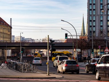 Berlin caddeleri. Berlin Almanya 'nın başkentidir..