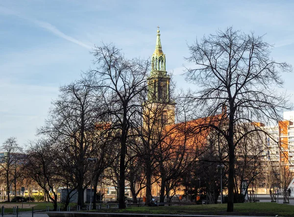 Blick Auf Die Marienkirche Berlin Mitte Berlin — Stockfoto