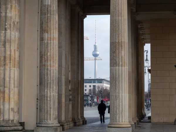 Porte Brandebourg Berlin Berlin Est Capitale Allemagne — Photo