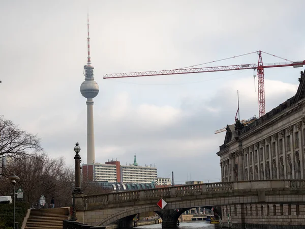 Guindaste Torre Canteiro Obras Berlim Construção Berlin — Fotografia de Stock