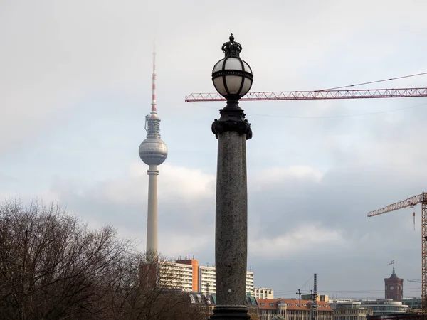 Berlina Piękna Stolica Niemiec Wieża Telewizyjna Wieża Telewizyjna Berlin — Zdjęcie stockowe