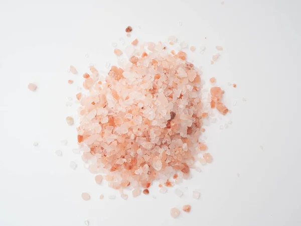 Розовая Соль Белом Фоне — стоковое фото