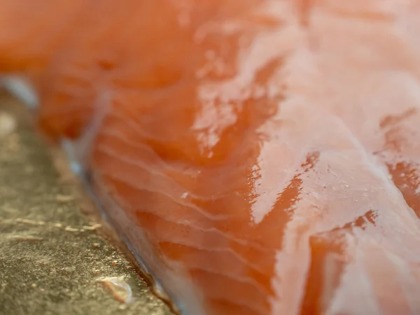 新鮮な鮭の切り身 赤魚の切り身 — ストック写真