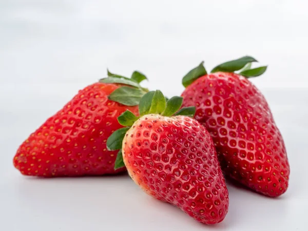 Strawberries White Background Strawberries Isolated Fresh Strawberries — Stock Photo, Image