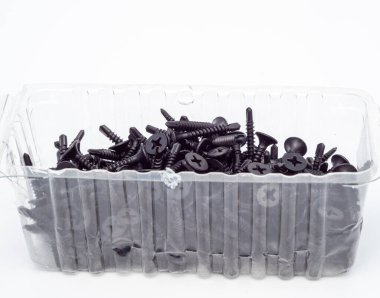 Alçıpan vidası beyazda izole.