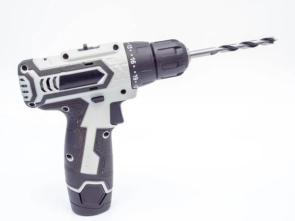 Screwdriver Drill White Background — Stock Photo, Image