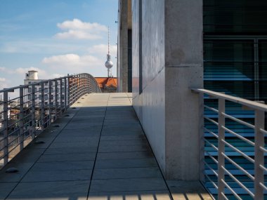 Berlin manzarası. Berlin sokakları ve binaları.