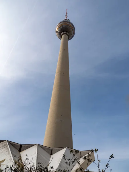 Berlin Alexanderplatz Almanya Ünlü Kulesi — Stok fotoğraf