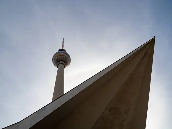 Berlin Med Berömda Torn Alexanderplatz Tyskland — Stockfoto