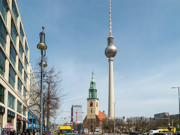 Berlín Con Famosa Torre Televisión Alexanderplatz Alemania — Foto de Stock