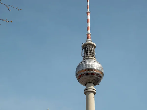 Berlín Slavnou Televizní Věží Alexanderplatz Německo — Stock fotografie