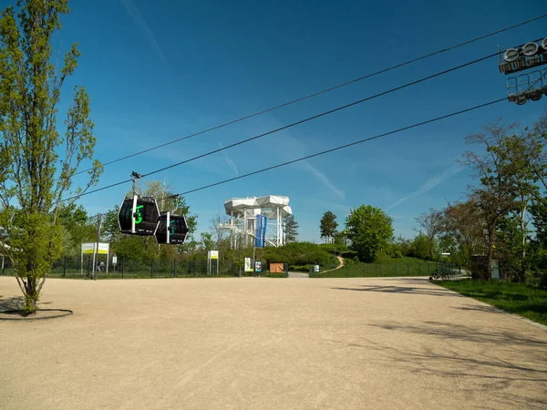 Germany Berlin Marzahn 2022 Observation Tower Cable Car — Zdjęcie stockowe