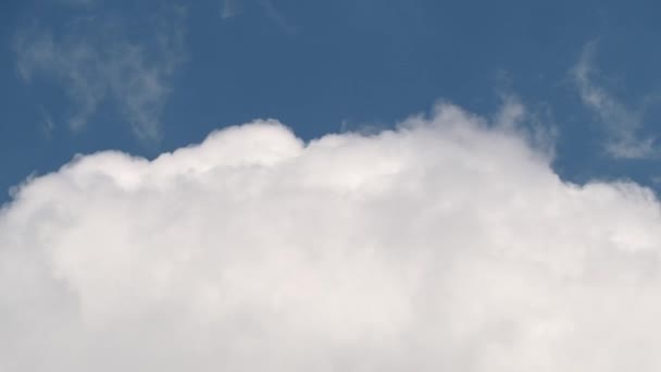 Wolken Lucht Witte Wolken Blauwe Lucht — Stockvideo