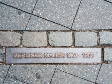 Berlin Duvarı tabelada sokak, berliner mauer.