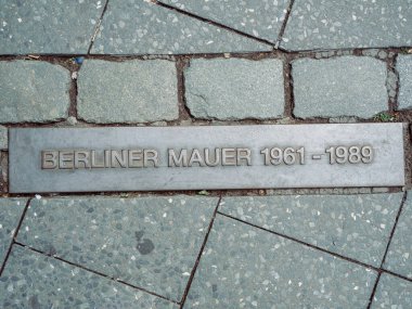 Berlin Duvarı tabelada sokak, berliner mauer.