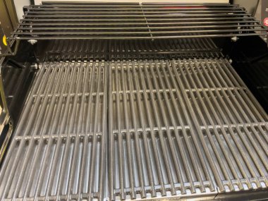 Gaz ızgarası. Izgara ızgarası. Metal ızgara. Ateş gücü düzenleyicisi.