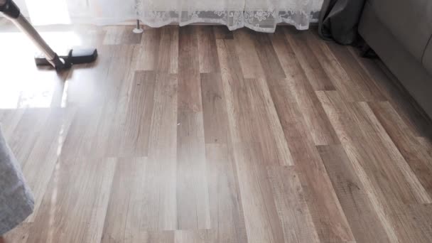 Vacuuming Floor House Cleaning High Quality Footage — Vídeo de stock