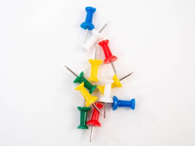 Set of colorful thumb buttons. Multicolored buttons.
