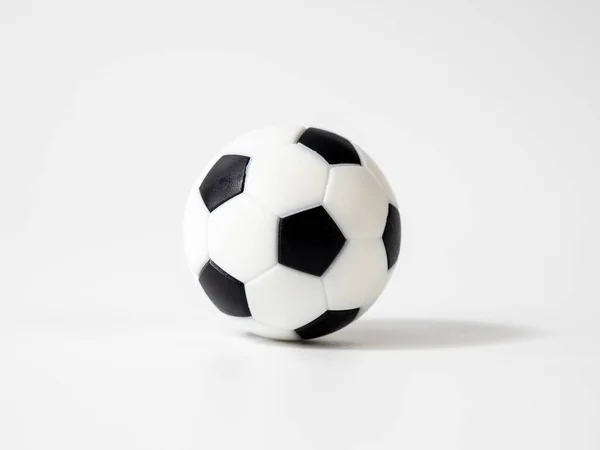 Soccer Ball White Background Soccer Ball Close Small Soccer Plastic — Stock Photo, Image