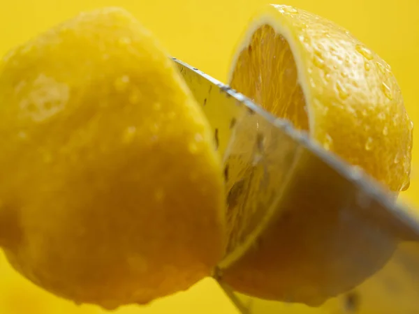 Cut Lemon Knife Air Cut Lemon Knife — 图库照片