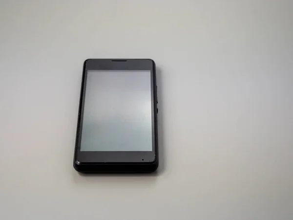 Old Smartphone Broken Phone Phone Gray Background Broken Smartphone — Zdjęcie stockowe