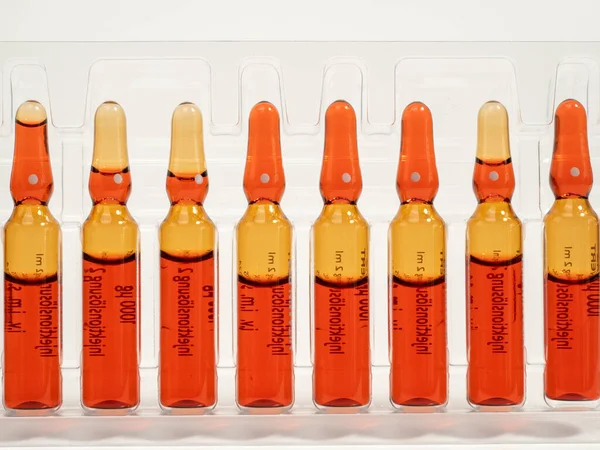 Ampoules Vitamin B12 Injections Injectable Solution Ampoules Used Supplement Vitamin — Fotografia de Stock