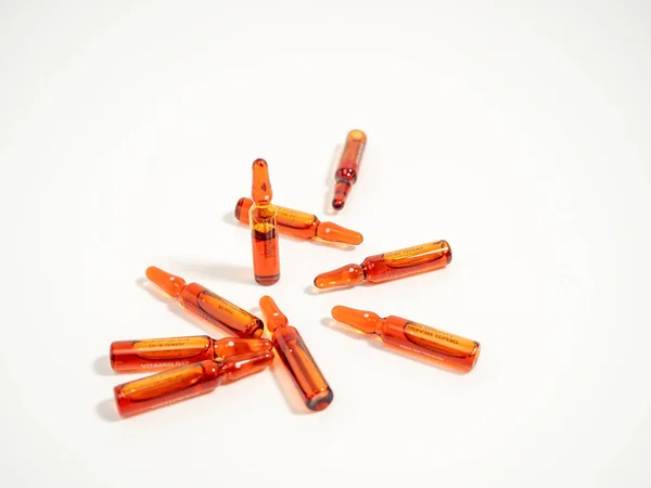 Ampoules Vitamin B12 Injections Injectable Solution Ampoules Used Supplement Vitamin — ストック写真