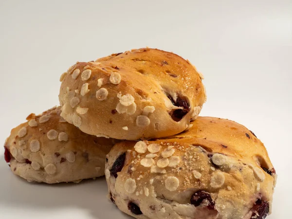 Sweet baked goods. Sweet flour products from the bakery. Freshly baked sweet buns.