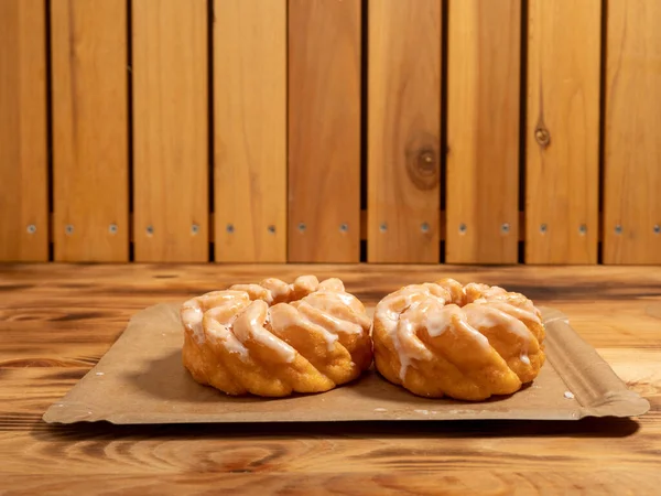 Sweet baked goods. Sweet flour products from the bakery. Freshly baked sweet buns.