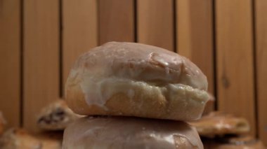 Sweet baked goods. Sweet flour products from the bakery. Freshly baked sweet buns.