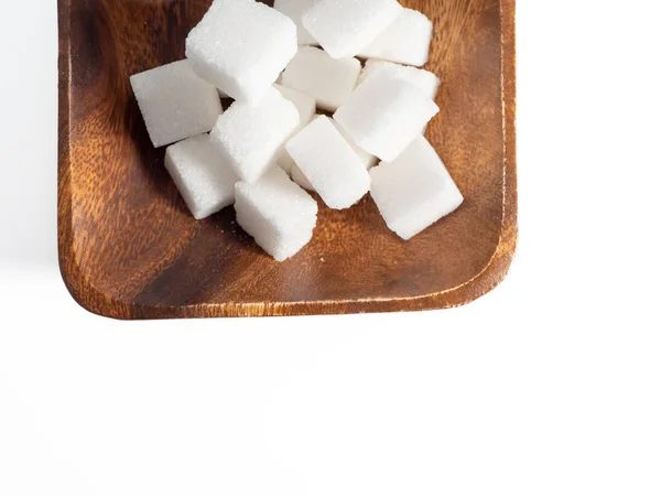 Sugar White Background Junk Food Concept Close — Stock Photo, Image