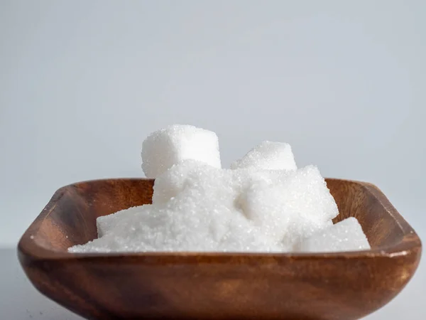 설탕은 배경에 찌그러진 클로즈업 — 스톡 사진