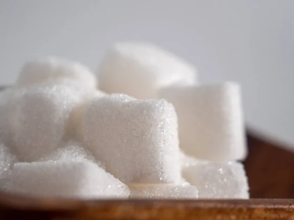 Zucker Auf Weißem Hintergrund Junk Food Konzept Nahaufnahme — Stockfoto