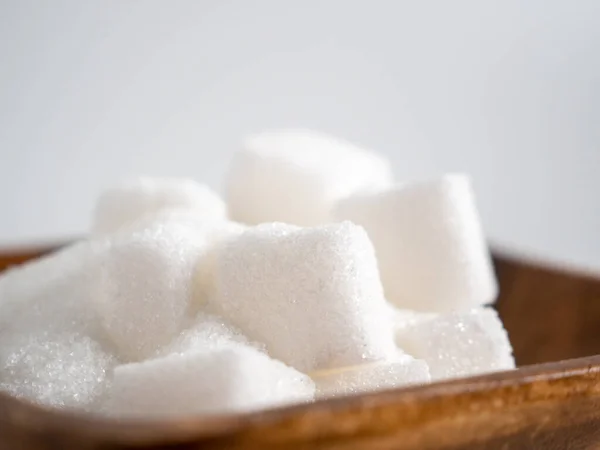 Zucker Auf Weißem Hintergrund Junk Food Konzept Nahaufnahme — Stockfoto