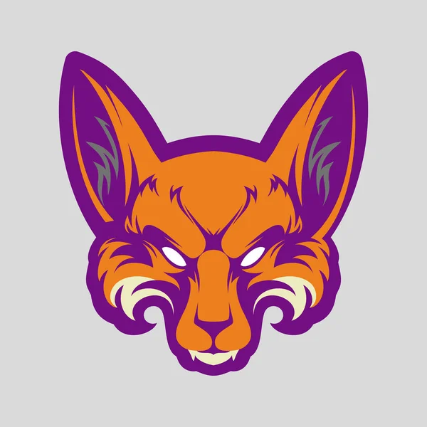 Vector Diseño Del Logotipo Mascota Fox Con Moderno Estilo Concepto — Vector de stock