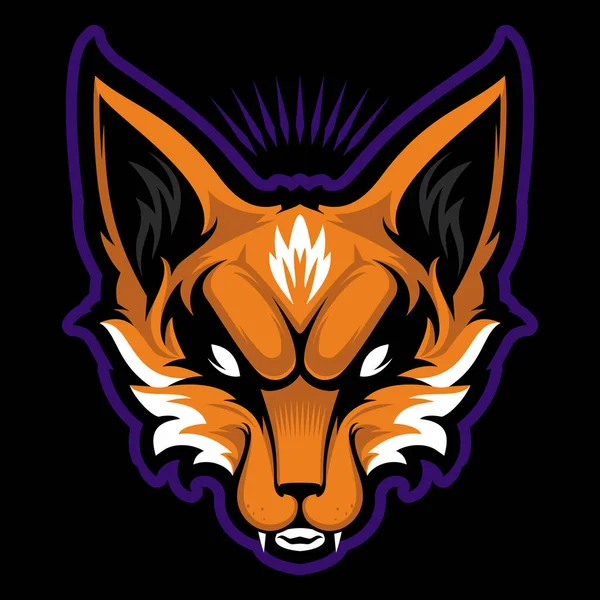 Vector Diseño Del Logotipo Mascota Fox Con Moderno Estilo Concepto — Vector de stock