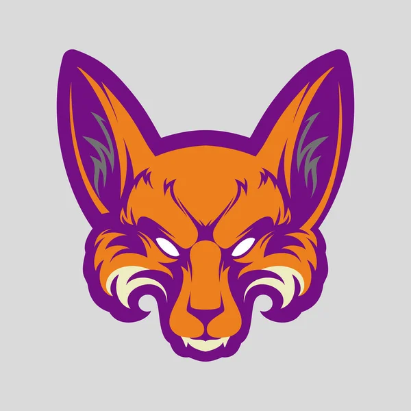 Fox Mascot Logo Design Vector Modern Illustration Concept Style Badge Ilustração De Bancos De Imagens